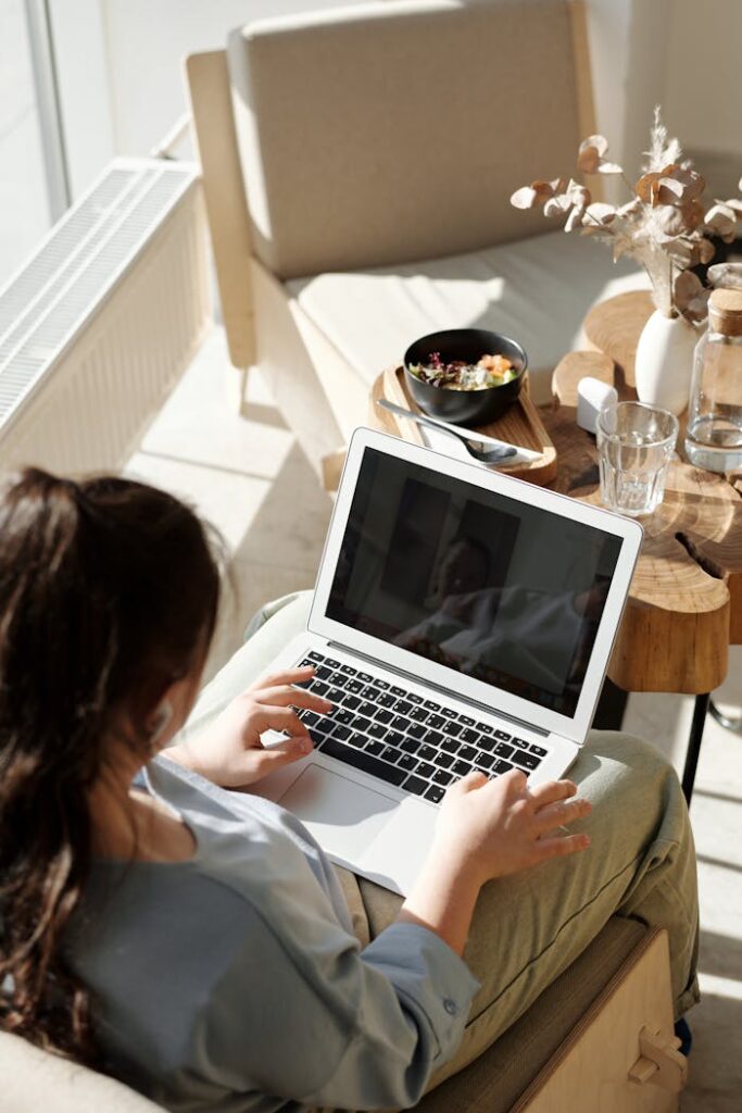 Woman Working at Home